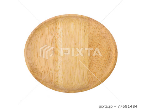 wood plate on white 77691484