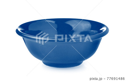 Empty bowl isolated on a white 77691486