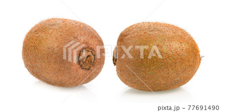 kiwi fruit on white background 77691490