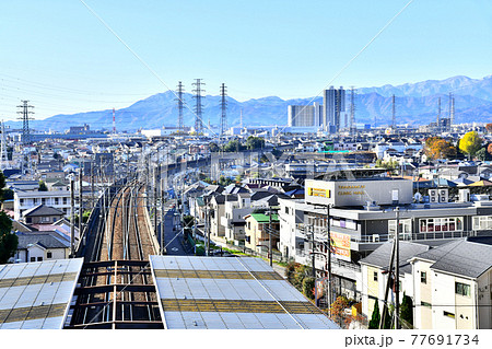 京王線多摩境駅付近より橋本駅方面を望む(東京都町田市)【2019.11】 77691734