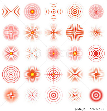 Pain Circle Red Pain Sonar Circles Human Pain のイラスト素材