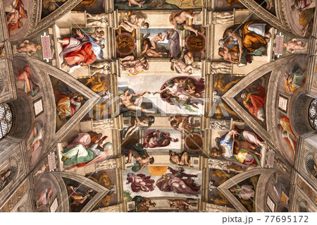 interiors and details of the Sistine Chapel, Vatican city interiors and details of the Sistine Chapel, Vatican city 77695172