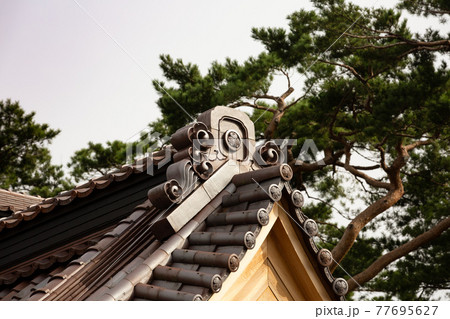 箱館奉行所の屋根瓦　函館市五稜郭公園にて 77695627