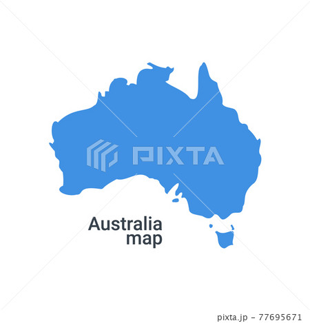 Australia vector map grey isolated background. Queensland victoria states 77695671