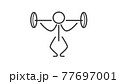 simple body builder with dumbbell 77697001