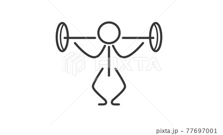 simple body builder with dumbbell 77697001