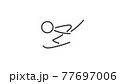 Simple skier created from lines. 77697006