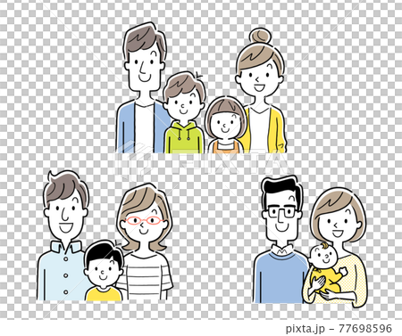 Vector Illustration Material: Various families, family composition, sets 77698596