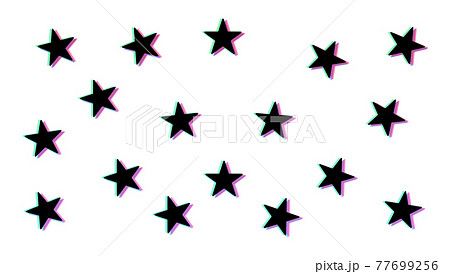 リアルな黒い星のパターンのイラスト素材