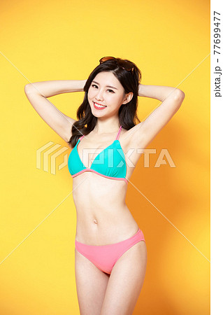 asian woman wear bikini swimsuit Stock Photo 77699477 PIXTA