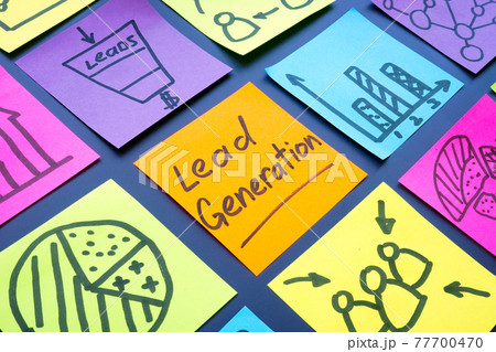 Lead generation and memo sticks with charts and graphs. Lead generation and memo sticks with charts and graphs. 77700470