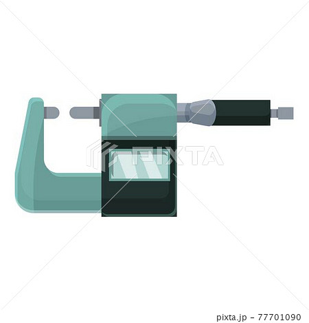 Digital micrometer device icon, cartoon style 77701090