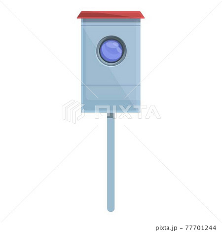 Speed radar control icon, cartoon style 77701244