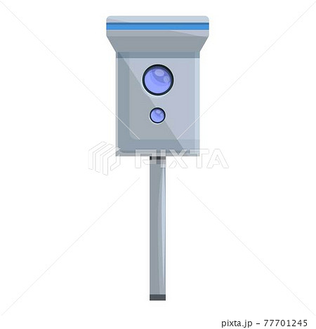 Speed radar area icon, cartoon style 77701245