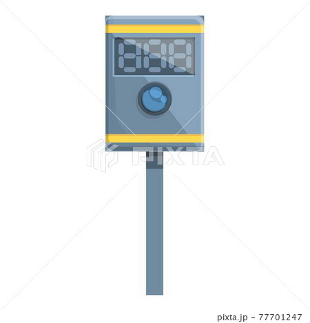 Speed radar accident icon, cartoon style 77701247