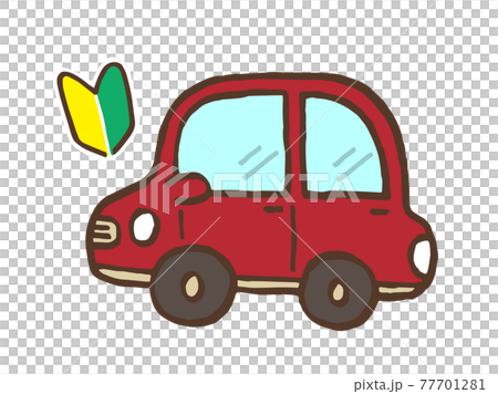 かわいい初心者マーク 車 Car ドライブ 手書きイラスト素材のイラスト素材