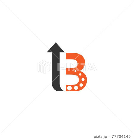 Letter B logo with arrow icon design vector 77704149
