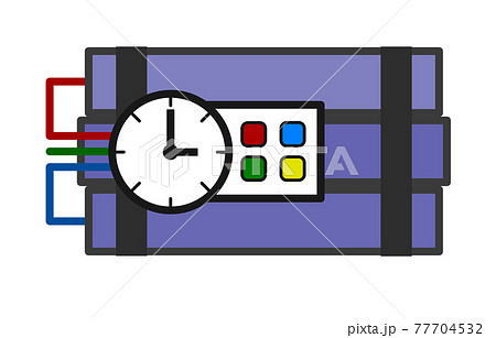 タイマー付の時限爆弾のイラスト 77704532