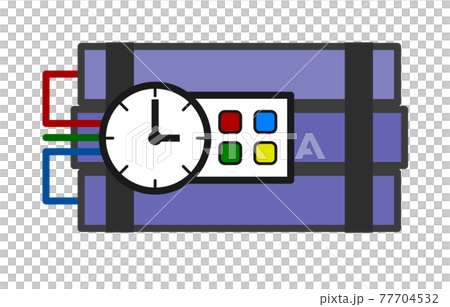 タイマー付の時限爆弾のイラスト 77704532
