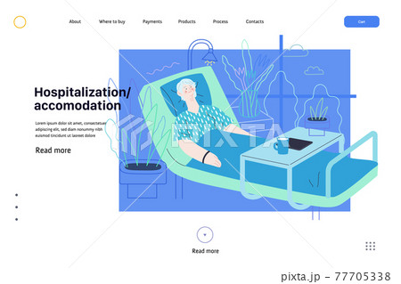 Hospitalization and accomodation - medical insurance web template Hospitalization and accomodation - medical insurance web template 77705338