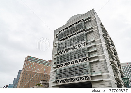 大阪府立国際会議場 グランキューブ大阪 中ノ島 大阪市 外観 ロングショット HDR 横位置 左空き 大阪府立国際会議場 グランキューブ大阪 中ノ島 大阪市 外観 ロングショット HDR 横位置 左空き 77706377