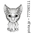 猫　男爵　手書き　線画 77706511