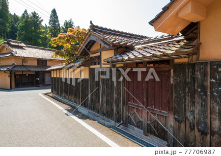 岡山県 吹屋 下谷の街並み 岡山県 吹屋 下谷の街並み 77706987
