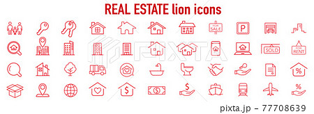 Real Estate icons collection vector Real Estate icons collection vector 77708639