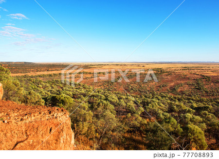 The Plains surrounding the town of Winton, in western Queensland, Australia 77708893