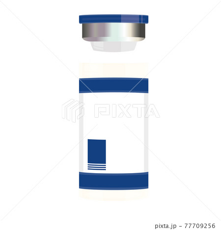 Isolated empty vaccine flask 77709256