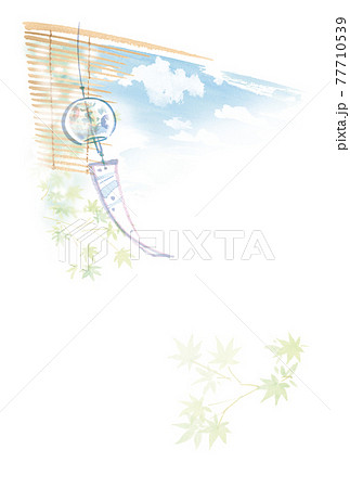 風鈴イラスト4 水彩のイラスト素材