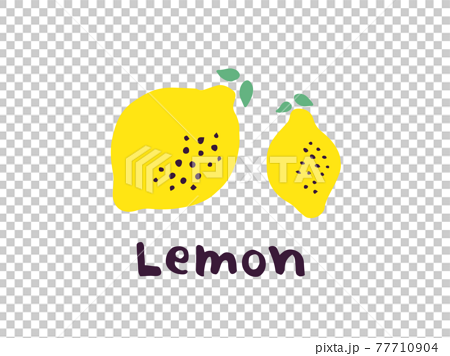 かわいいレモン Lemon 手書き文字イラスト素材のイラスト素材