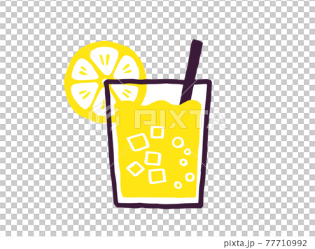 かわいいレモネード LEMONADE／手書きイラスト素材のイラスト素材