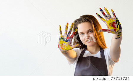 art studio inspired female artist creative hobby 77713724