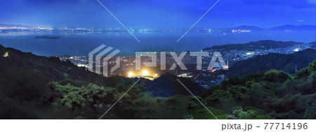 三ヶ根山　夜景パノラマ　ビッグサイズ 77714196