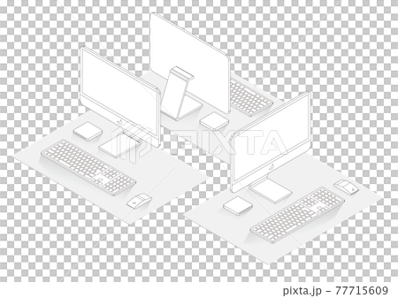 Simple desktop computer office 77715609