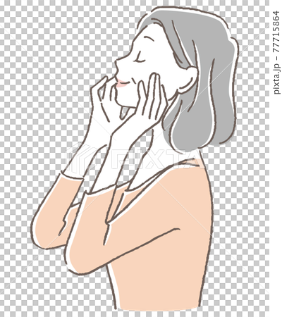 將手放在臉頰上並舒適地閉上眼睛的女高管 將手放在臉頰上並舒適地閉上眼睛的女高管 77715864