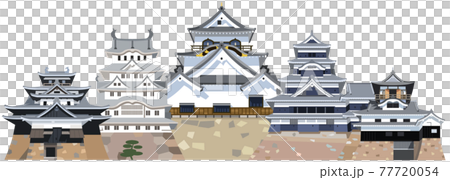 Japanese castle, national treasure five castles 77720054