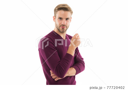 male beauty standards. autumn fashion for men. confident businessman  77720402