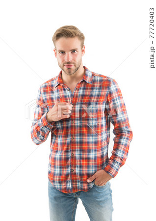 Be casual be yourself. Caucasian guy isolated on white.  77720403