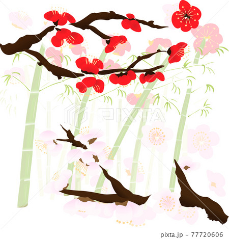 お祝いの和背景イラストのイラスト素材