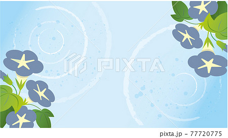 朝顔 背景 和風のイラスト素材