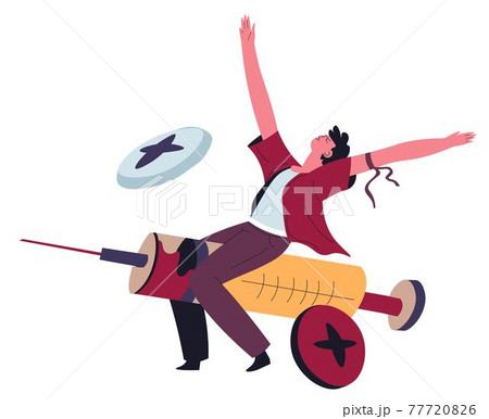 Drug or heroin addiction, character on syringe 77720826