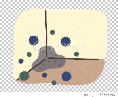 カビの生えた床のイラスト素材