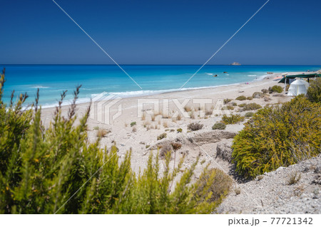 Gialos beach in Lefkada Ionian island, Greece 77721342