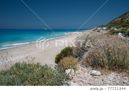 Gialos beach in Lefkada Ionian island, Greece 77721344