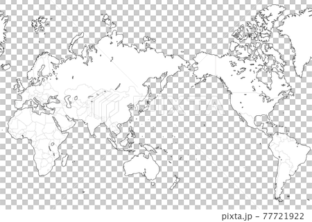 白地図 世界01 国境線入りのイラスト素材
