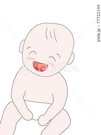 赤ちゃん 笑顔 座り姿 赤ちゃん 笑顔 座り姿 77722144