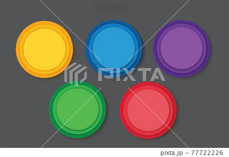 colorful circle infographic vector template with 5 options colorful circle infographic vector template with 5 options 77722226