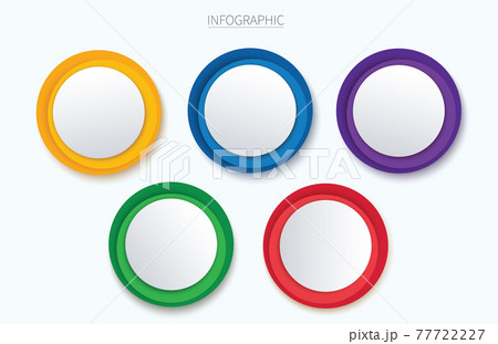 colorful circle infographic vector template with 5 options 77722227